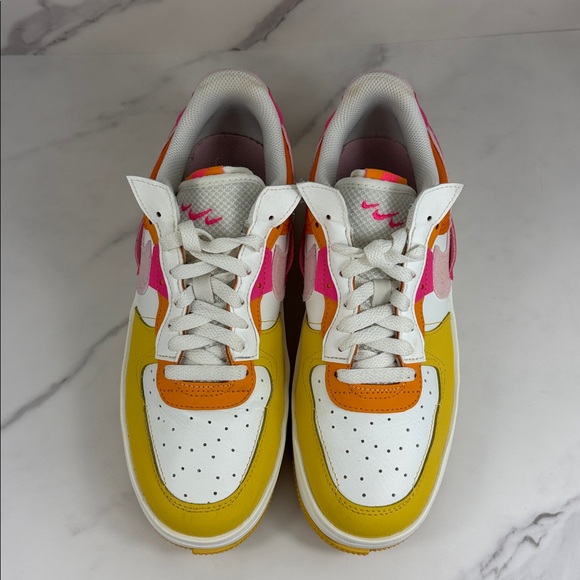 Nike Air Force 1 Fontanka Sunrise Sneakers Women’s 9.5 Colorblock Leather - Picture 3 of 10